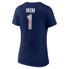 Boston Red Sox Women's Team Logo Mother's Day V-Neck T-Shirt Navy