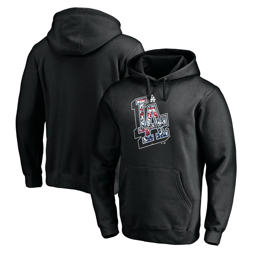 Los Angeles Dodgers Team Hometown Collection Tag Pullover Hoodie Black