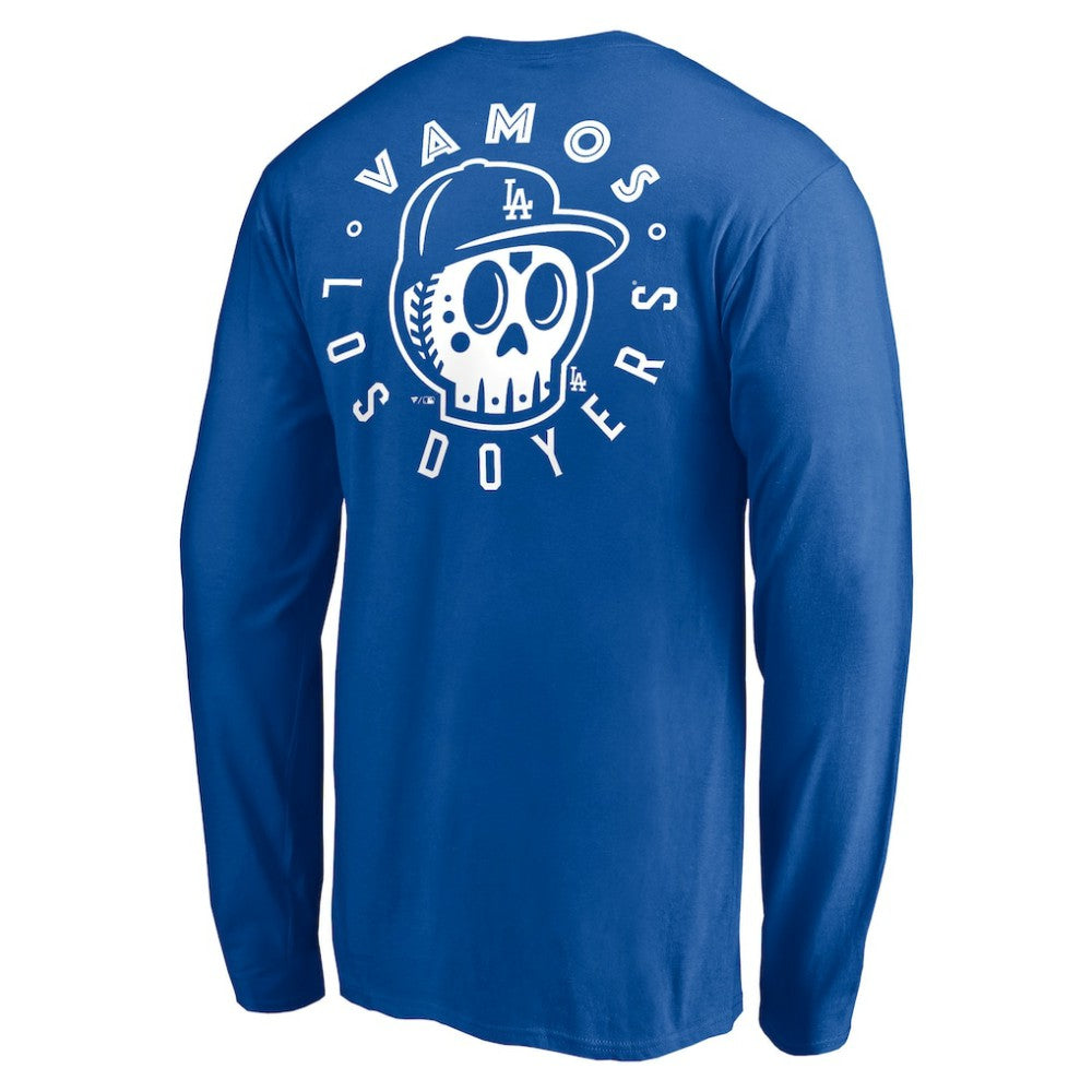 Los Angeles Dodgers Team Hometown Collection Sugar Skull Long Sleeve T-Shirt Royal