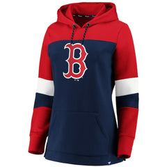 Boston Red Sox Women's Plus Size Colorblock Pullover Hoodie Navy