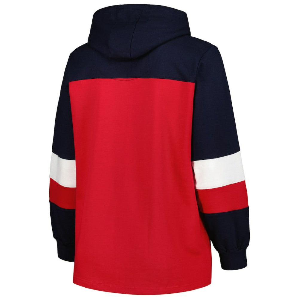 St. Louis Cardinals Women's Plus Size Colorblock Pullover Hoodie Red