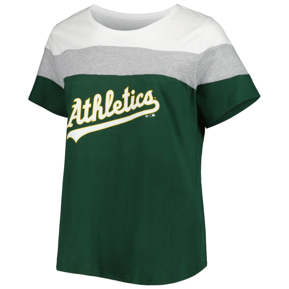 Athletics Women's Plus Size Colorblock T-Shirt White/Green