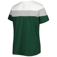 Athletics Women's Plus Size Colorblock T-Shirt White/Green
