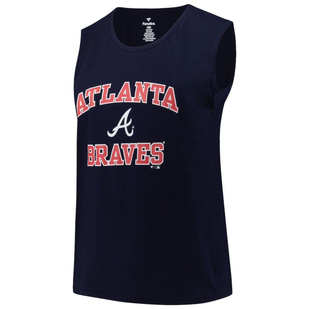 Atlanta Braves Profile Women's Plus Size Tank Top Navy