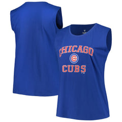 Chicago Cubs Profile Women's Plus Size Tank Top Royal