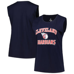 Cleveland Guardians Profile Women's Plus Size Tank Top Navy