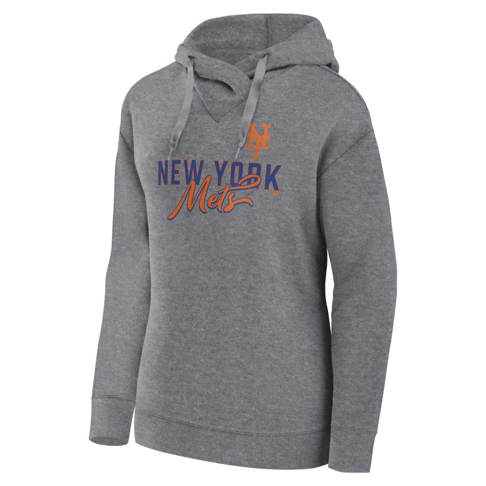 Profile New York Mets Women's Plus Size Pullover Hoodie Heather Gray