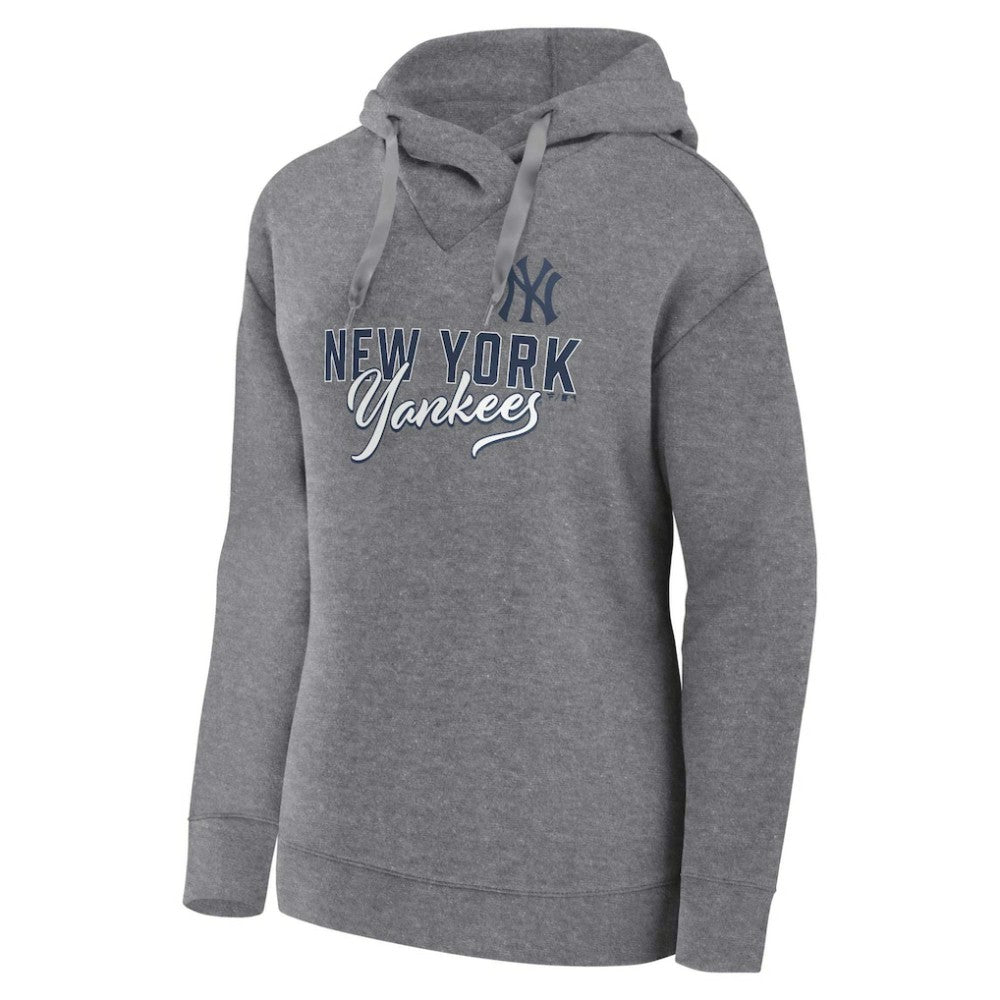 Profile New York Yankees Women's Plus Size Pullover Hoodie Heather Gray