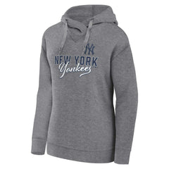 Profile New York Yankees Women's Plus Size Pullover Hoodie Heather Gray