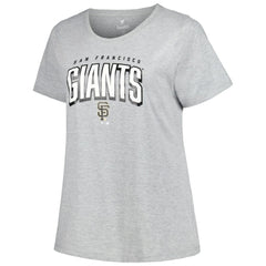 San Francisco Giants Profile Women's Plus Size T-Shirt Combo Pack Black/Heather Gray