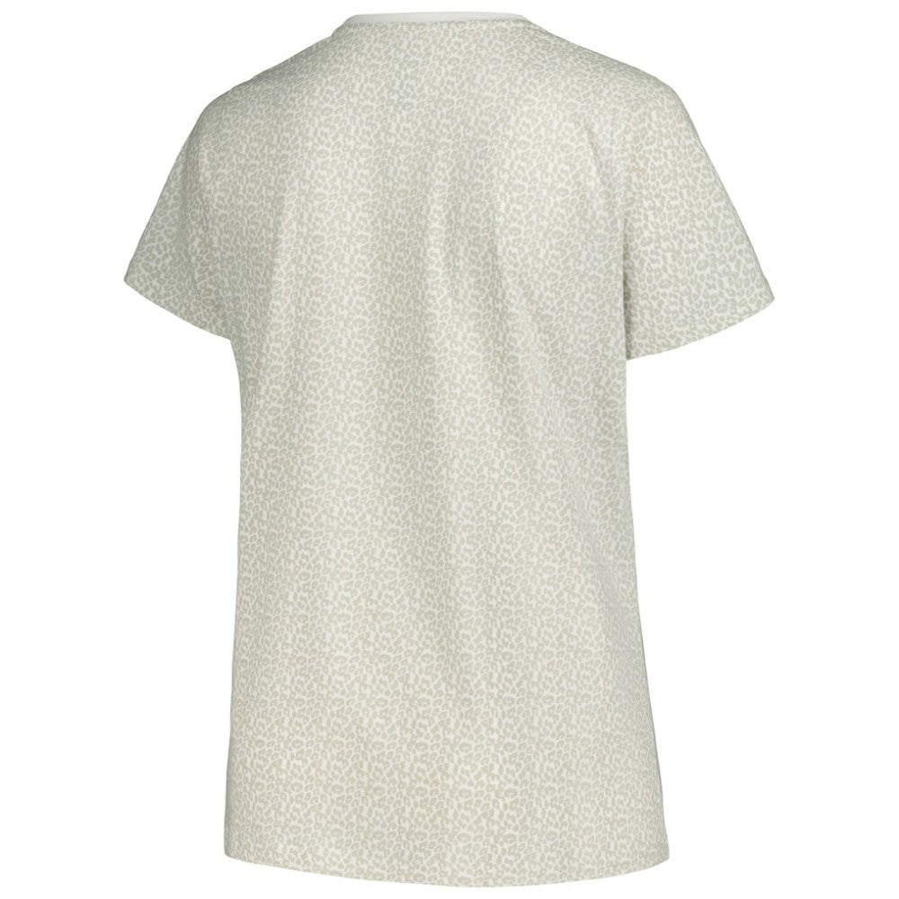 St. Louis Cardinals Profile Women's Plus Size Leopard T-Shirt White
