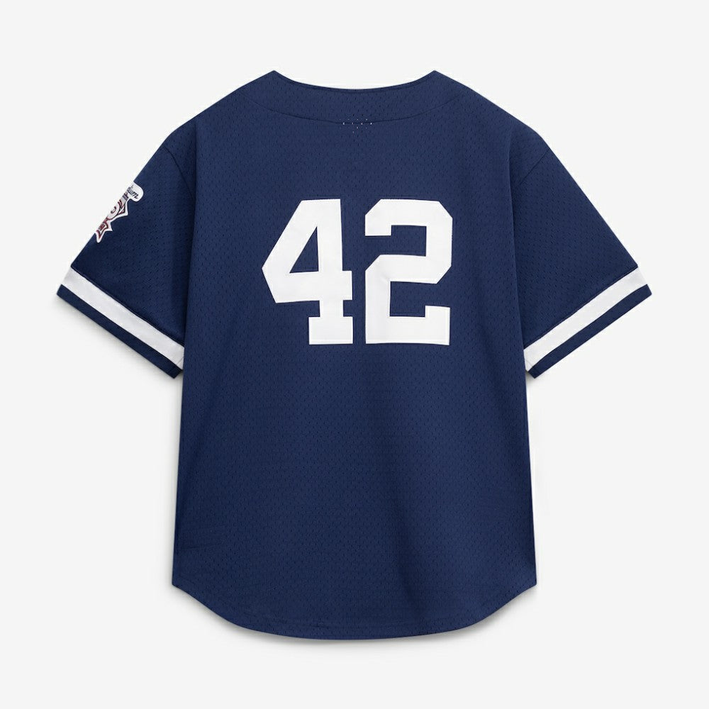 Mariano Rivera New York Yankees Mitchell & Ness Cooperstown Collection Mesh Batting Practice Button-Up Jersey Navy | New Era