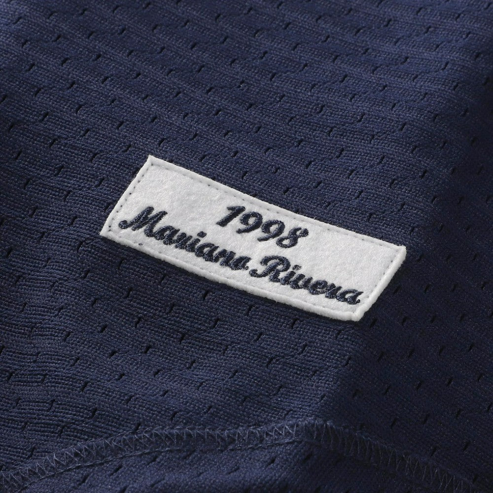 Mariano Rivera New York Yankees Mitchell & Ness Cooperstown Collection Mesh Batting Practice Button-Up Jersey Navy | New Era
