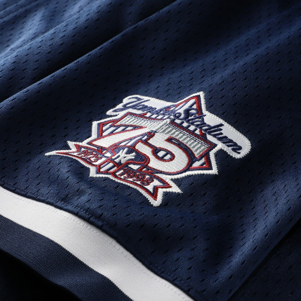 Derek Jeter New York Yankees Cooperstown Collection Mesh Batting Practice Button-Up Jersey Navy | Mitchell & Ness