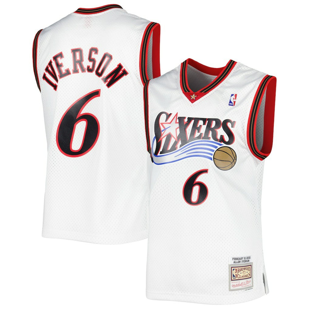 Allen Iverson Philadelphia 76ers 2002/03 Hardwood Classics Swingman Jersey - White