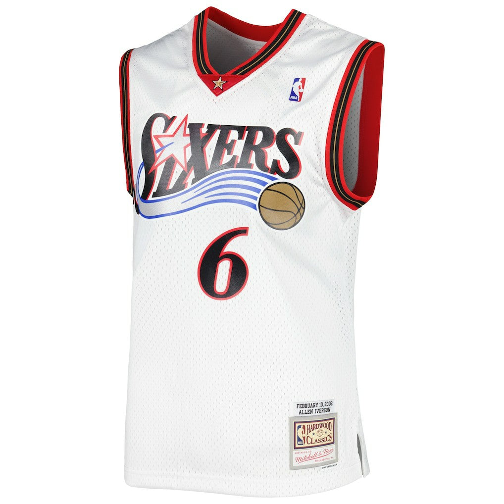Allen Iverson Philadelphia 76ers 2002/03 Hardwood Classics Swingman Jersey - White