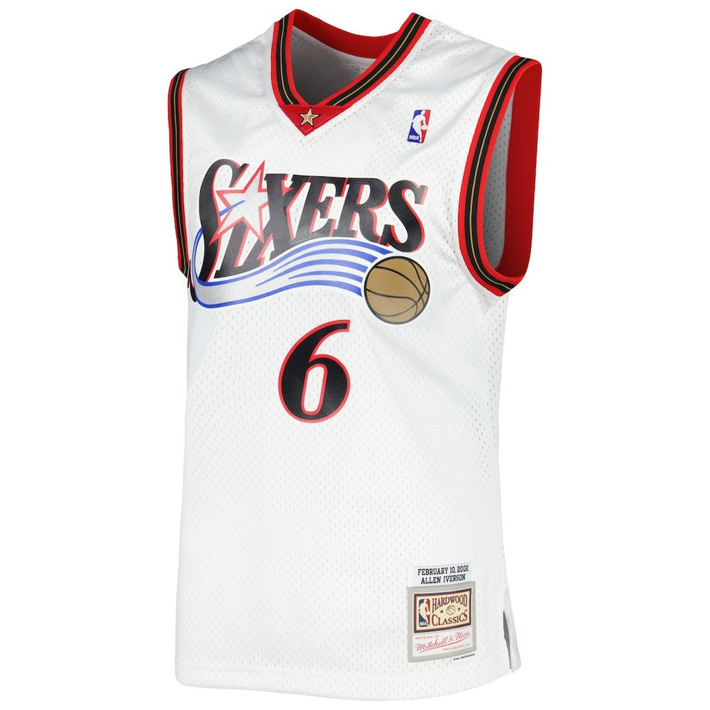 Allen Iverson Philadelphia 76ers 2002/03 Hardwood Classics Swingman Jersey - White