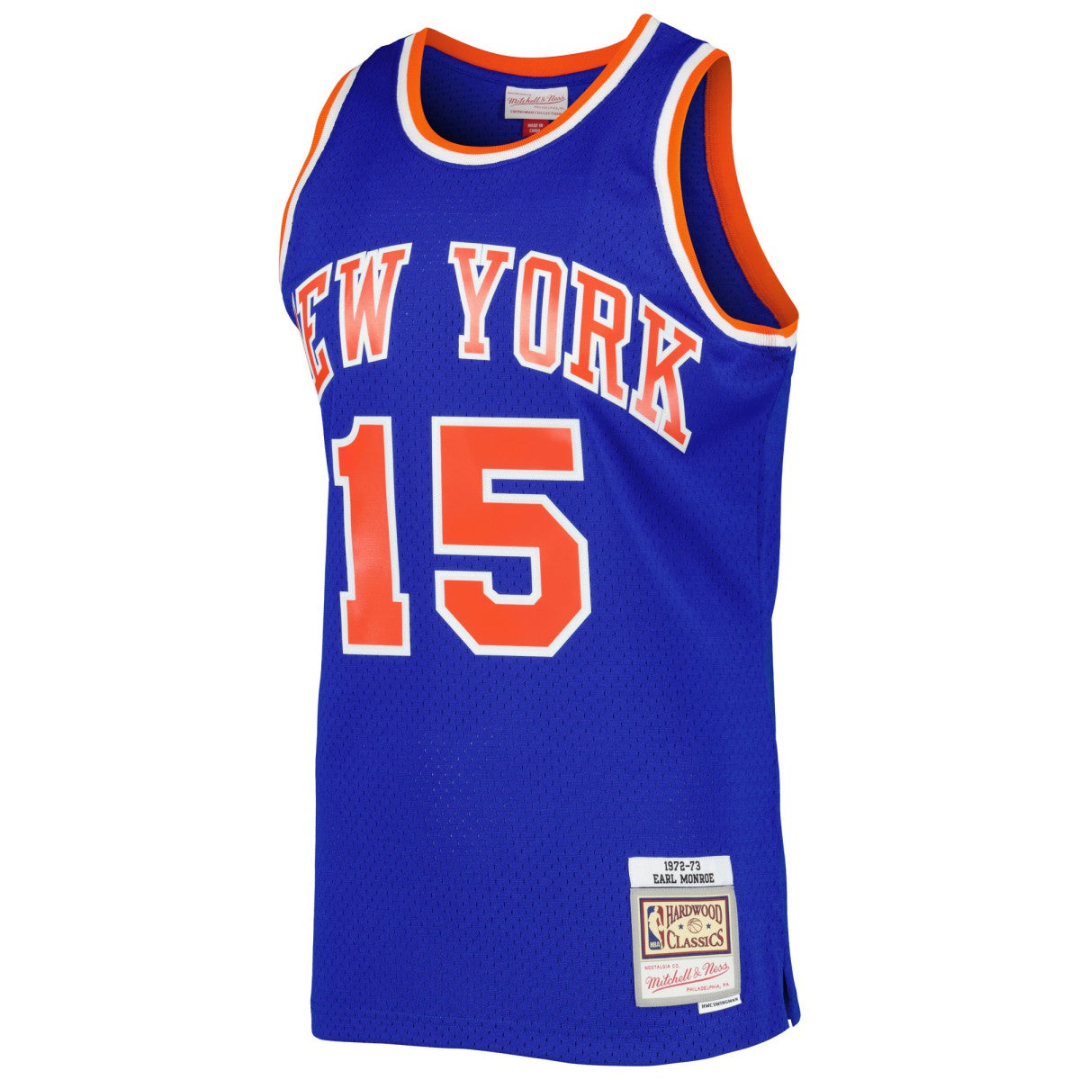 Earl Monroe New York Knicks 1972/73 Hardwood Classics Swingman Jersey - Blue
