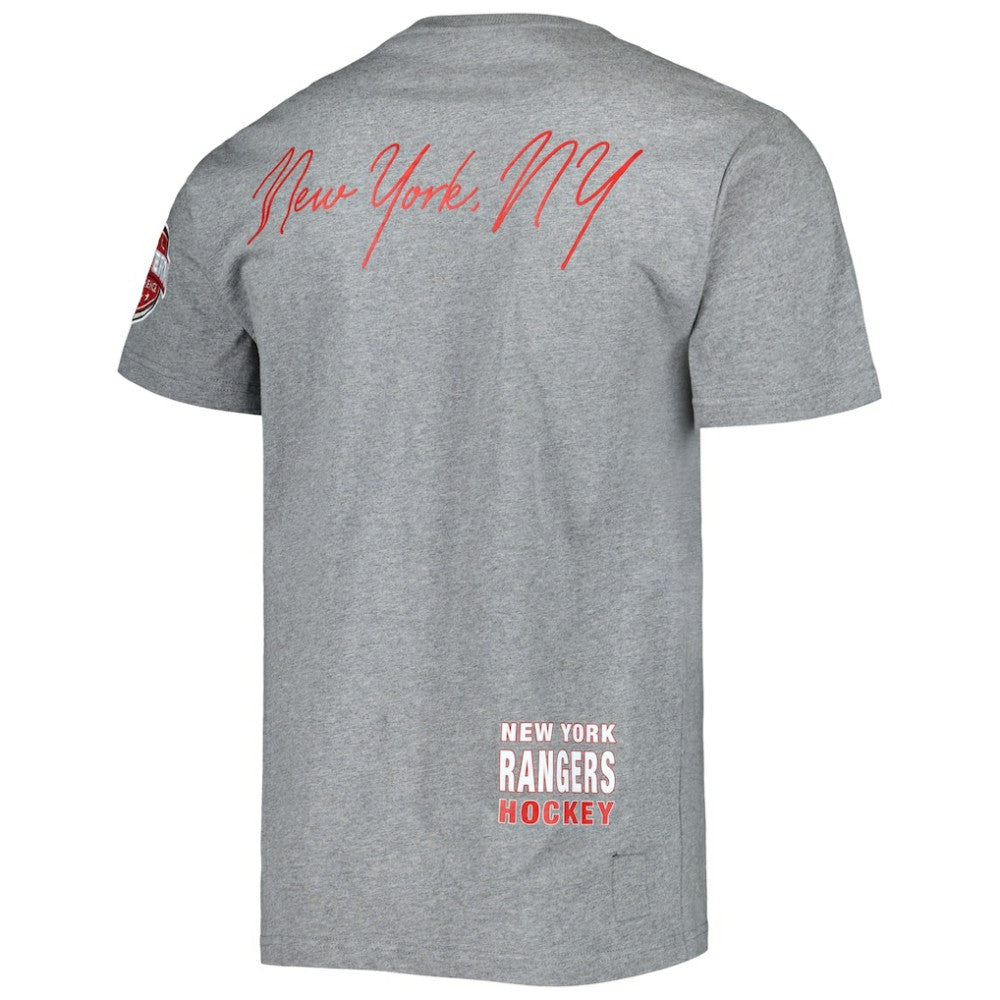 New York Rangers Mitchell & Ness City Collection T-Shirt Heather Gray