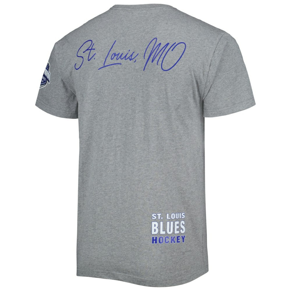 St. Louis Blues Mitchell & Ness City Collection T-Shirt Heather Gray