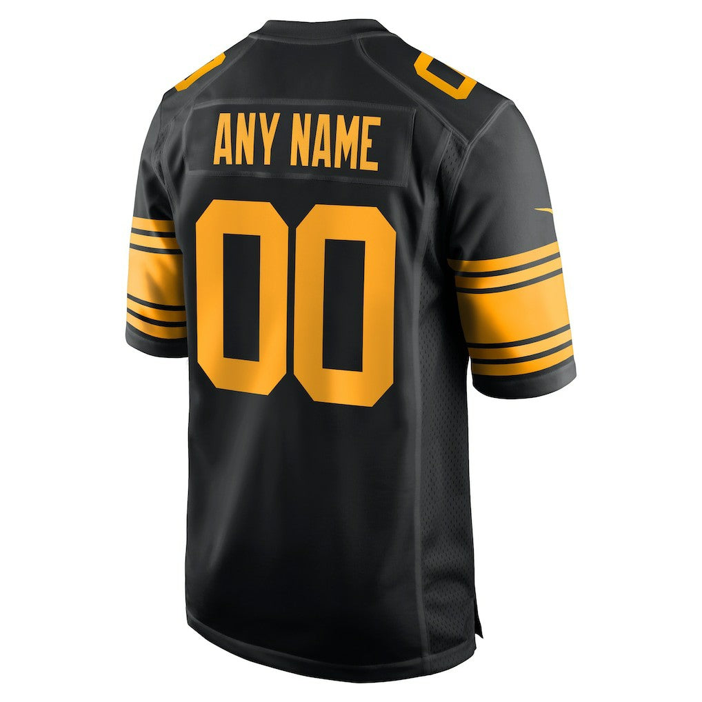 Pittsburgh Steelers Alternate Custom Game Jersey - Black