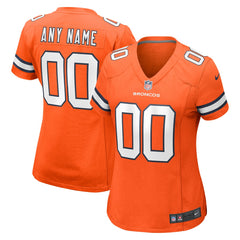 Denver Broncos Women's Alternate Custom Game Jersey - Orange