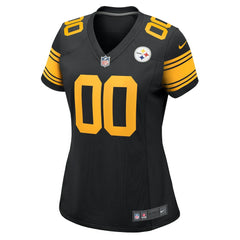 Pittsburgh Steelers Women's Alternate Custom Game Jersey - Black