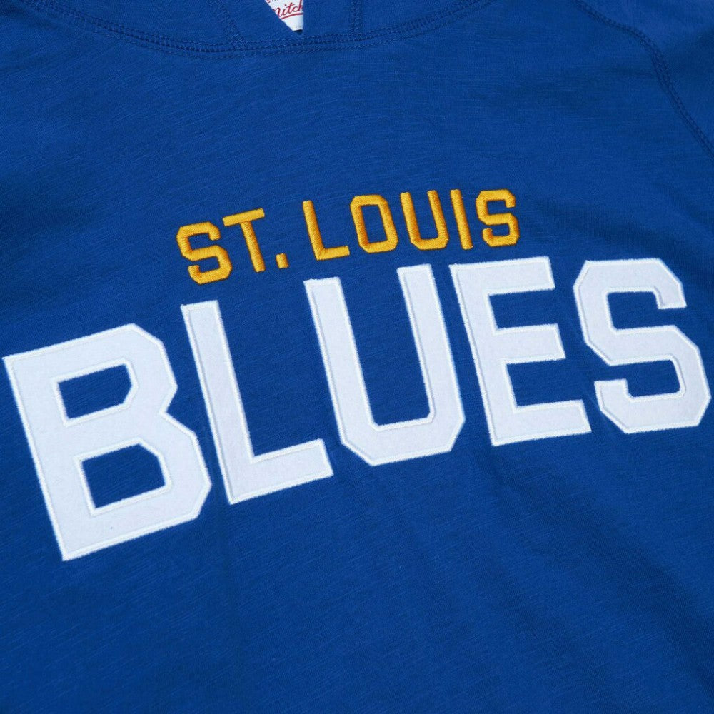 St. Louis Blues Mitchell & Ness Legendary Slub Hoodie Long Sleeve T-Shirt Blue