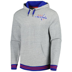 Washington Capitals Mitchell & Ness Classic French Terry Pullover Hoodie Heather Gray