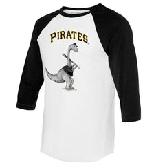 Pittsburgh Pirates Tiny Turnip Women's Bronto 3/4-Sleeve Raglan T-Shirt White/Black