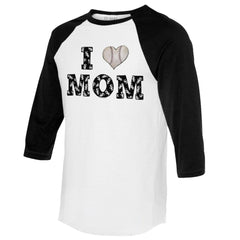 Chicago White Sox Tiny Turnip Women's I Love Mom 3/4-Sleeve Raglan T-Shirt White/Black