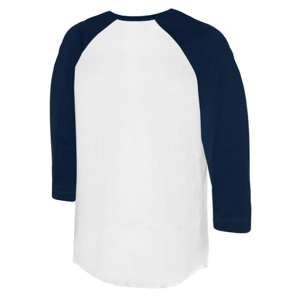 Seattle Mariners Tiny Turnip Women's Kate 3/4-Sleeve Raglan T-Shirt White/Navy