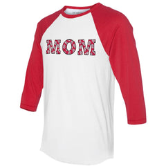 St. Louis Cardinals Tiny Turnip Women's Logo Mom 3/4-Sleeve Raglan T-Shirt White/Red