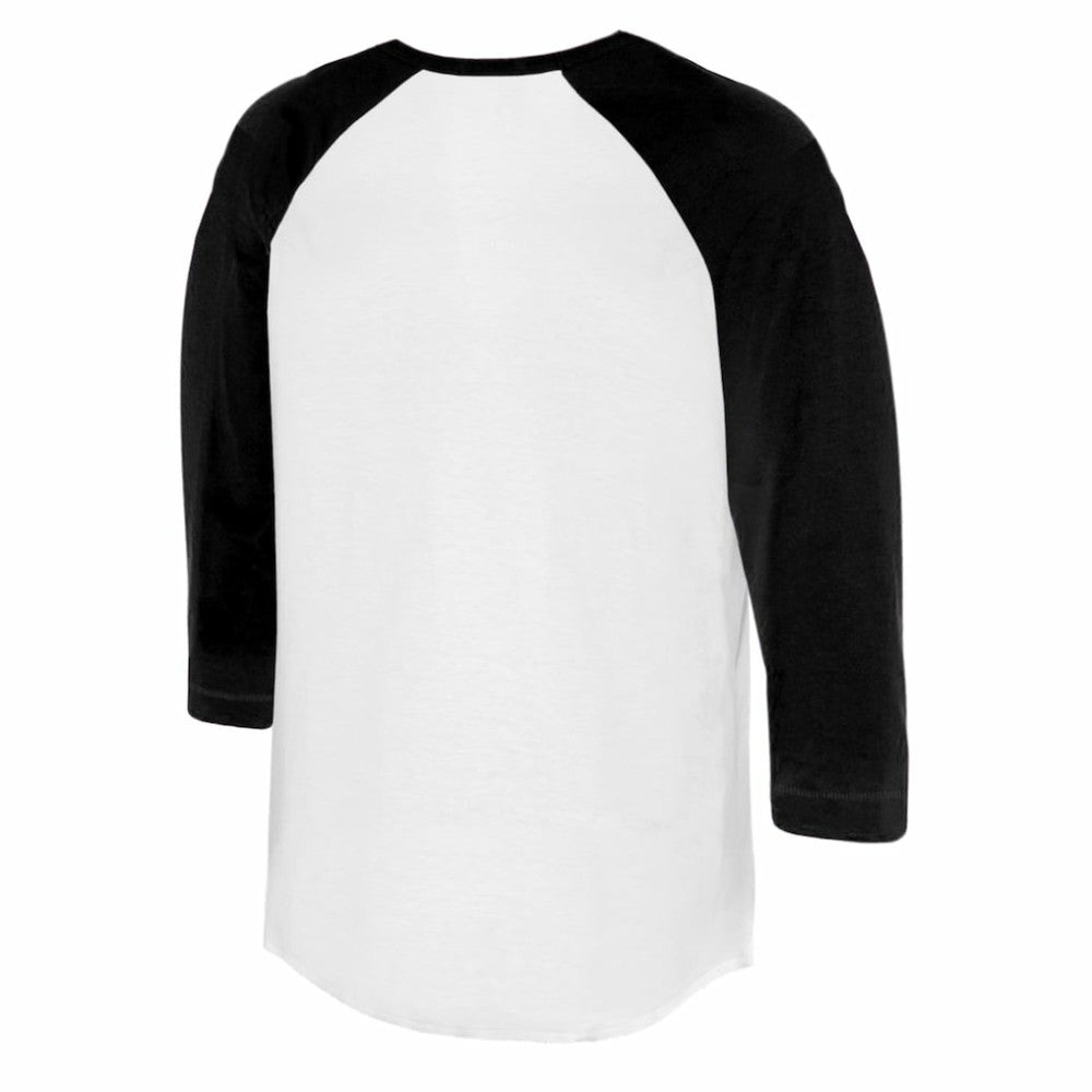 Miami Marlins Tiny Turnip Women's Nacho Helmet 3/4-Sleeve Raglan T-Shirt White/Black