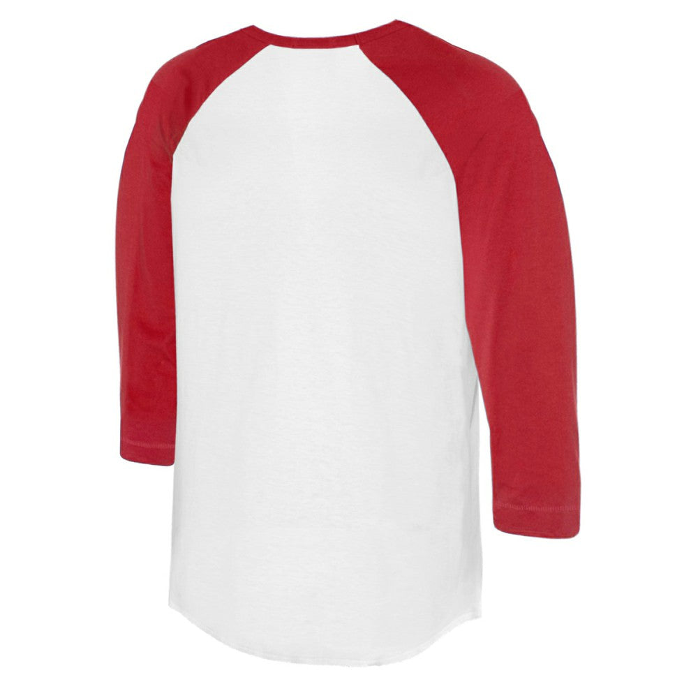 Los Angeles Angels Tiny Turnip Women's Nacho Helmet 3/4-Sleeve Raglan T-Shirt White/Red