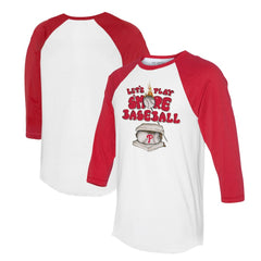 Philadelphia Phillies Tiny Turnip Women's Smores 3/4-Sleeve Raglan T-Shirt White/Red