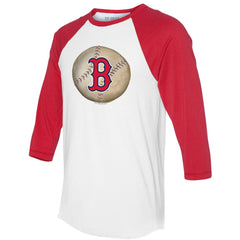 Boston Red Sox Tiny Turnip Unisex Stitched Baseball 3/4-Sleeve Raglan T-Shirt White/Red