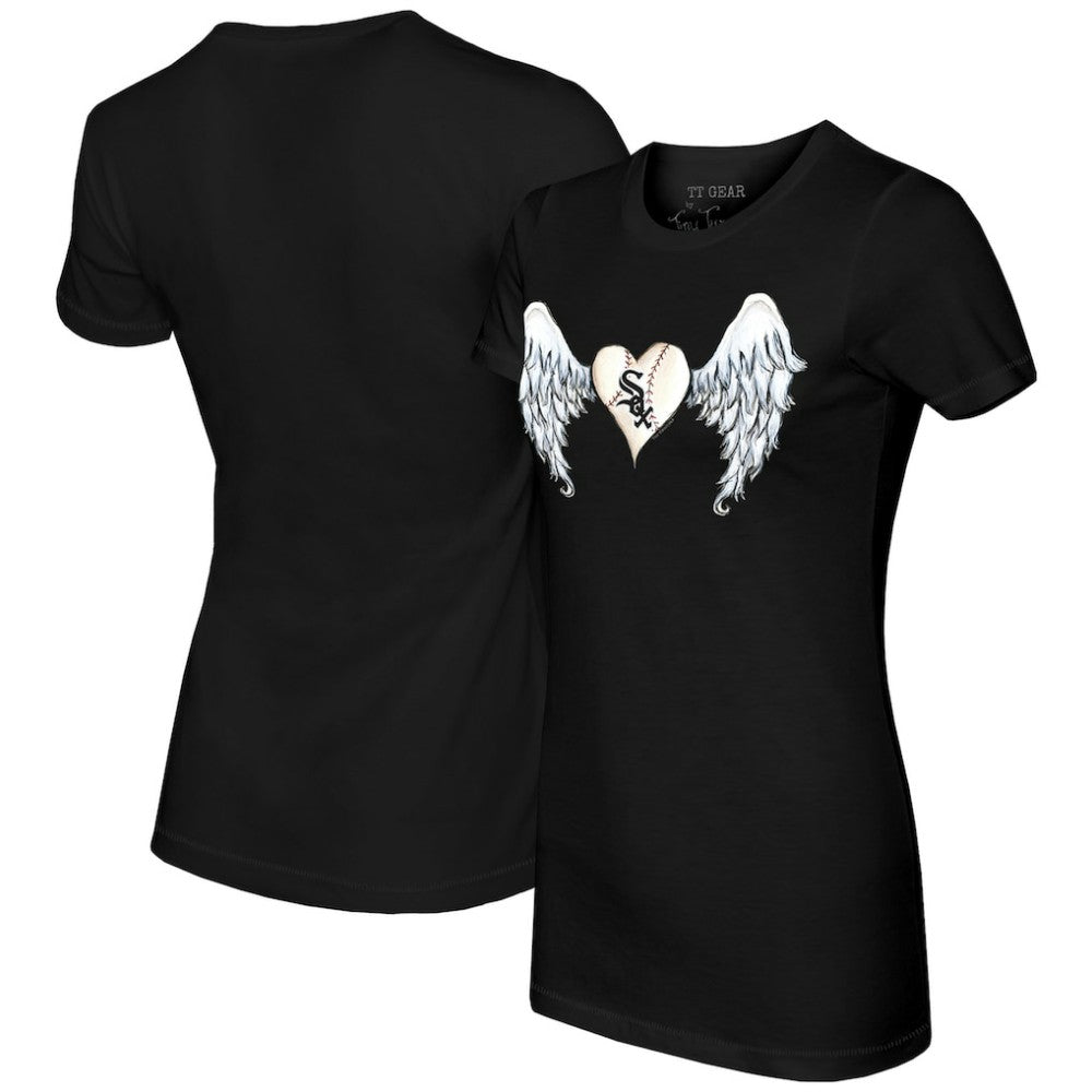 Chicago White Sox Tiny Turnip Women's Angel Wings T-Shirt Black
