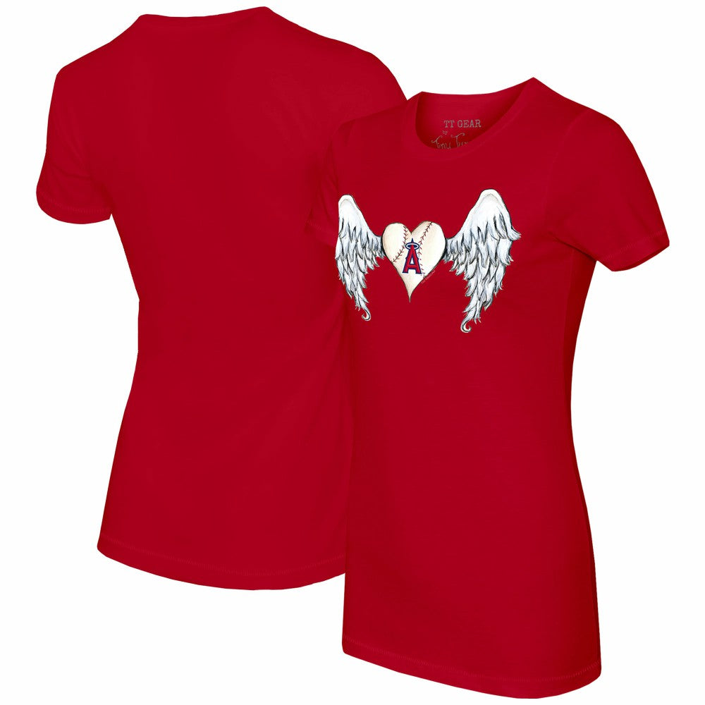 Los Angeles Angels Tiny Turnip Women's Angel Wings T-Shirt Red