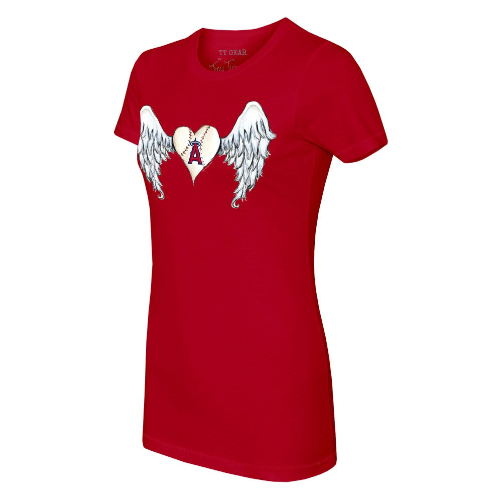 Los Angeles Angels Tiny Turnip Women's Angel Wings T-Shirt Red