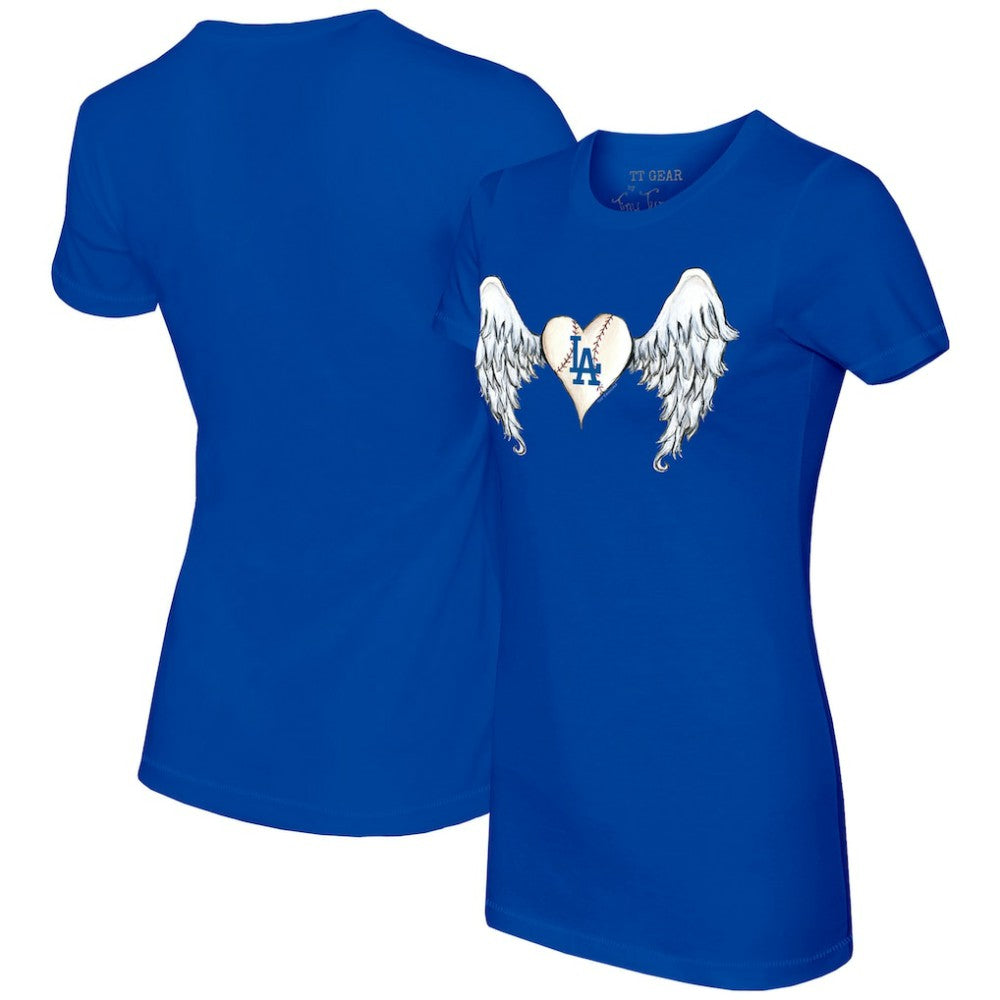Los Angeles Dodgers Tiny Turnip Women's Angel Wings T-Shirt Royal