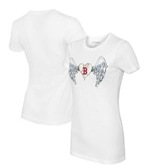 Boston Red Sox Tiny Turnip Women's Angel Wings T-Shirt White