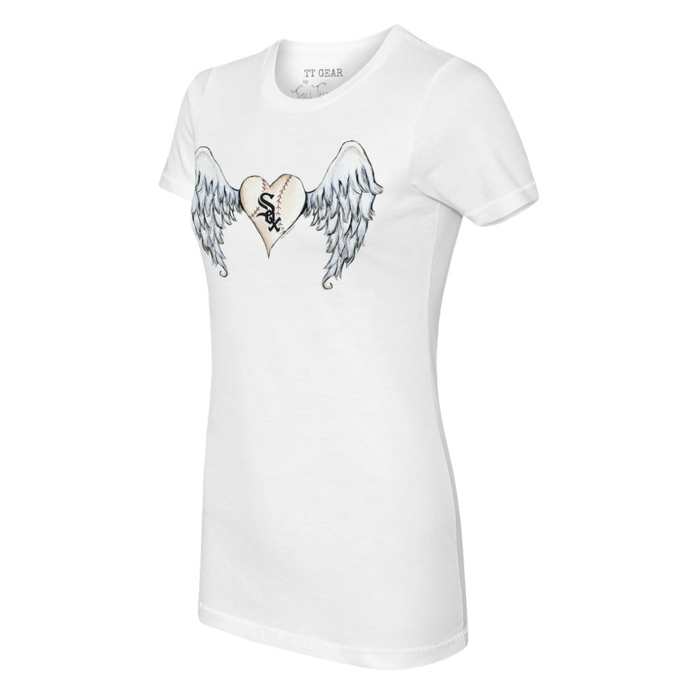 Chicago White Sox Tiny Turnip Women's Angel Wings T-Shirt White
