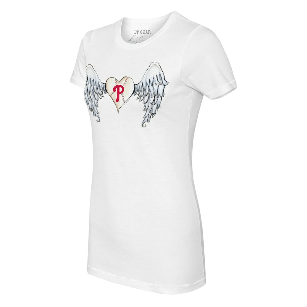 Philadelphia Phillies Tiny Turnip Women's Angel Wings T-Shirt White