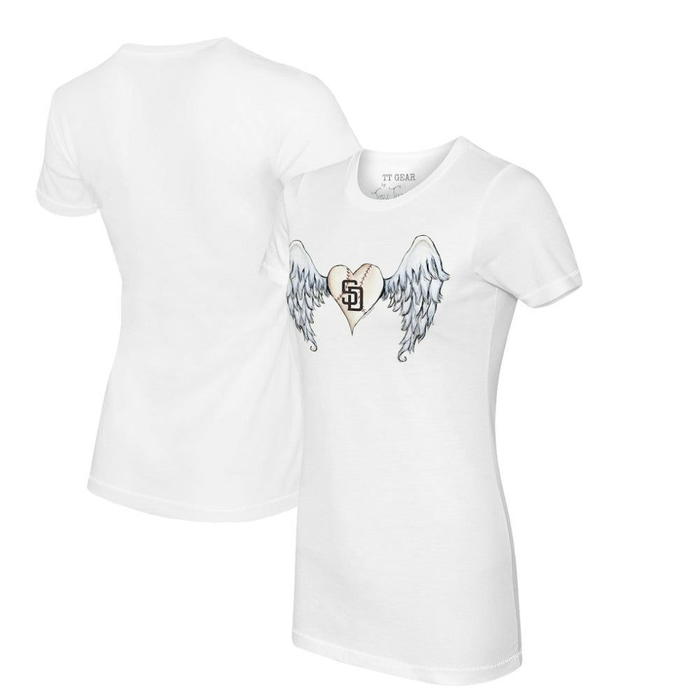 San Diego Padres Tiny Turnip Women's Angel Wings T-Shirt White