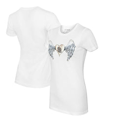 San Diego Padres Tiny Turnip Women's Angel Wings T-Shirt White