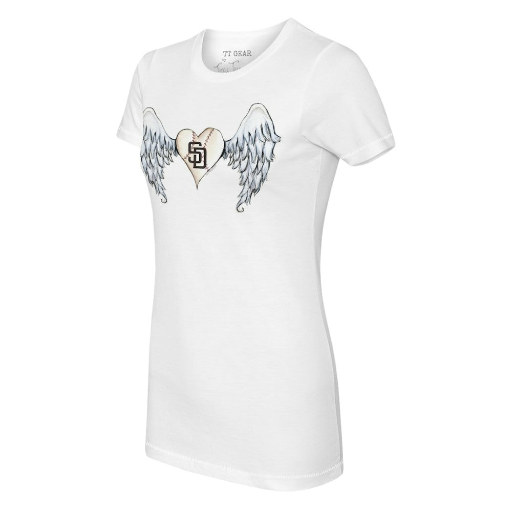 San Diego Padres Tiny Turnip Women's Angel Wings T-Shirt White
