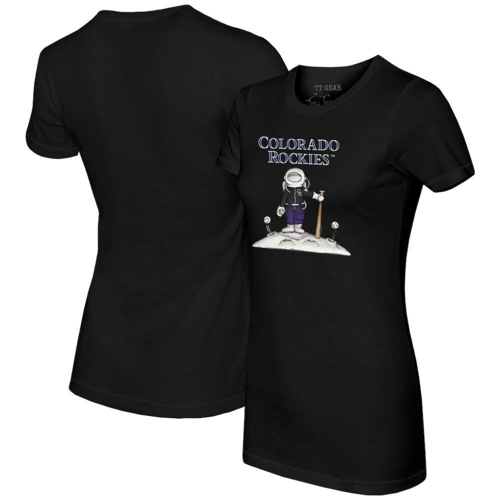 Colorado Rockies Tiny Turnip Women's Astronaut T-Shirt Black