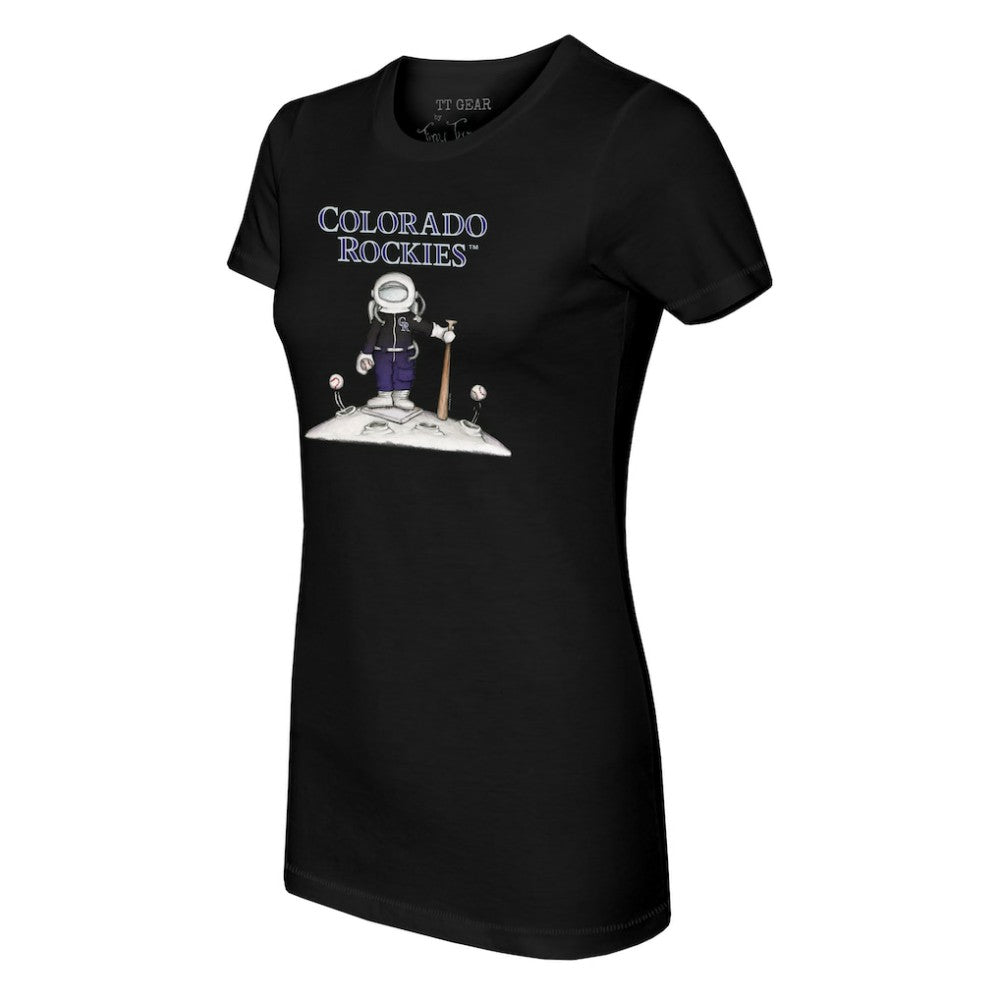 Colorado Rockies Tiny Turnip Women's Astronaut T-Shirt Black