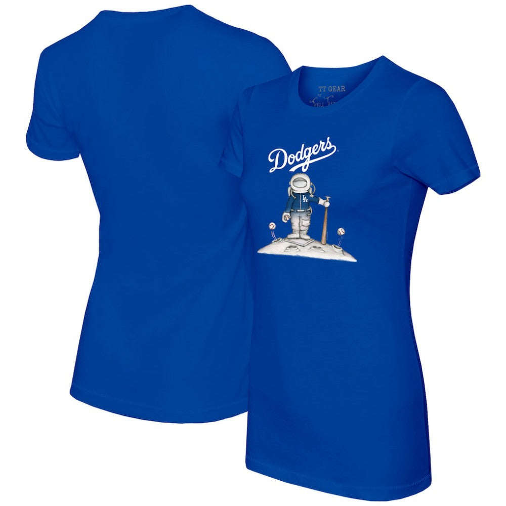 Los Angeles Dodgers Tiny Turnip Women's Astronaut T-Shirt Royal